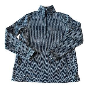 Lands End pullover Sz S outerwear quarter zip long sleeve boxy essential layer